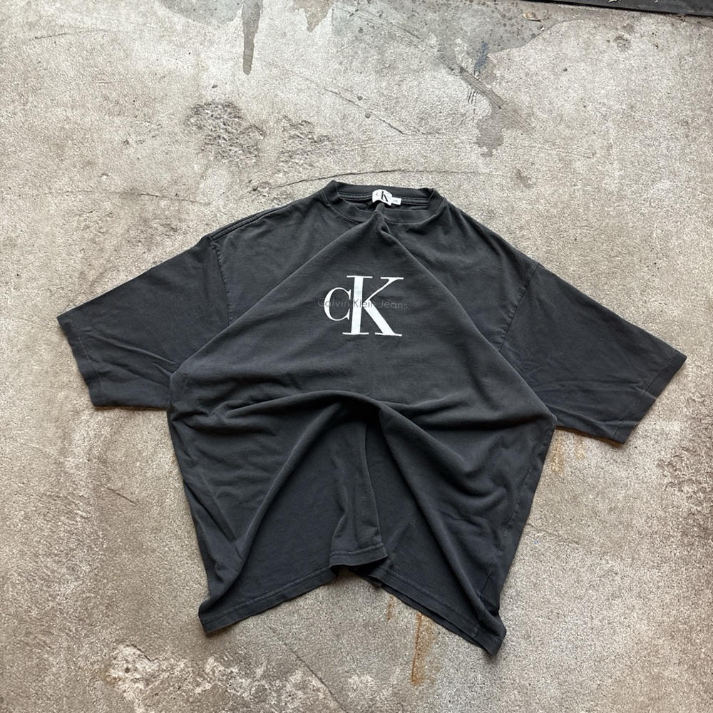 Calvin Klein Black CK Logo Tee Vintage